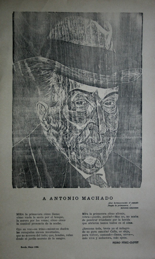 Xilografía de Cristóbal Aguilar. 1966